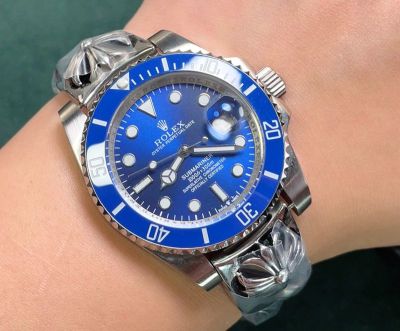 BOBO Factory Rolex Stainless Steel Automatic Movement Blue Watch